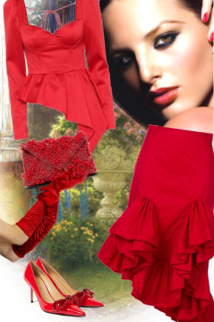 Something fancy in red- Modna kombinacija