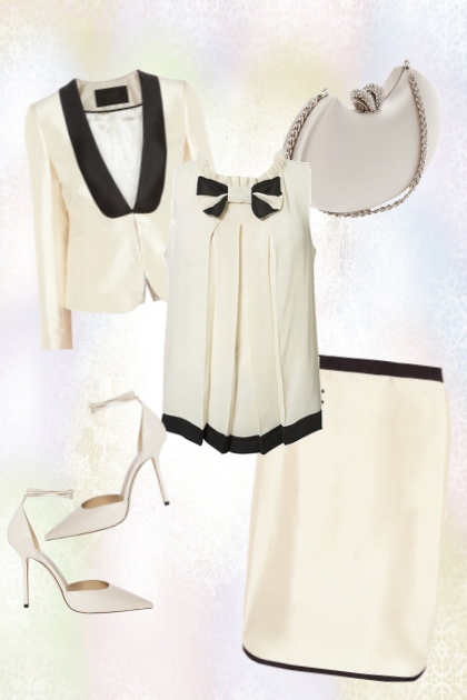 Cream suit- Combinazione di moda