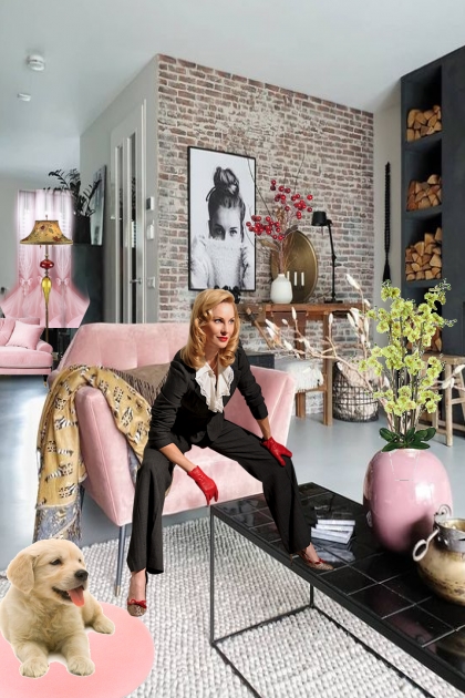 Pink living room- Fashion set