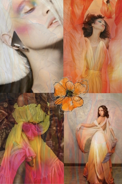 Shades of peachy orange- Modna kombinacija