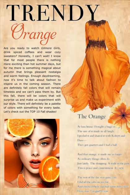 Trendy orange- Fashion set