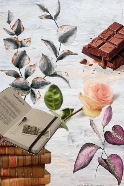 Feeling comfy: a book and chocolate- Modna kombinacija