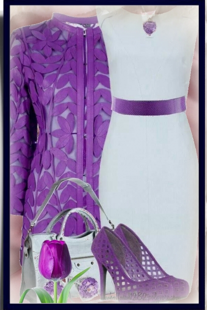 White   purple- Combinazione di moda