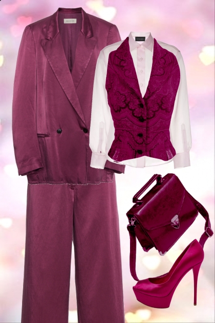 Purple suit- Combinazione di moda