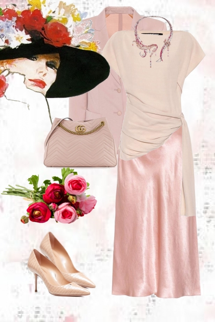 Outfit in pastel pink