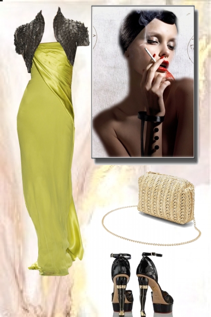Satin dress with a bolero