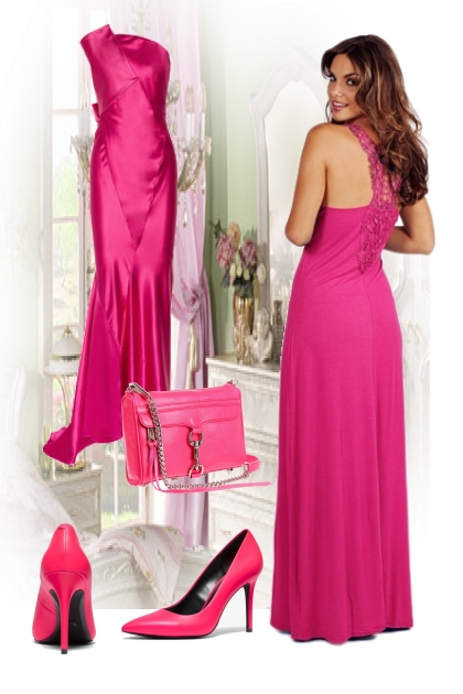 Magenta cocktail dress 2