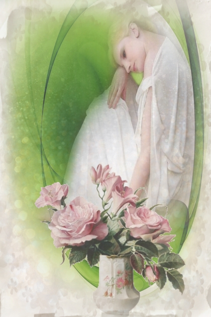 A girl with roses 2