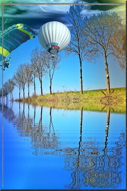 Floating in the air