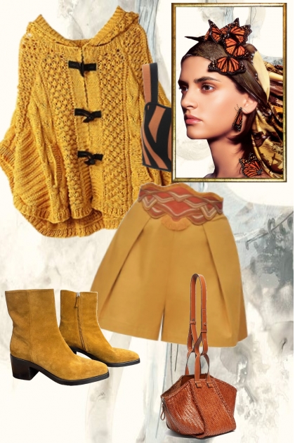 Knitted poncho