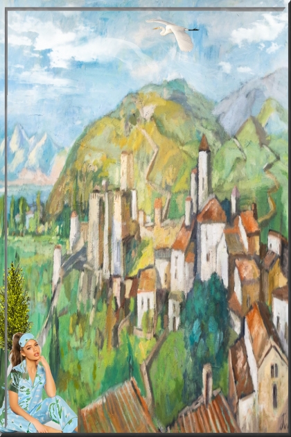 Town on the hills- combinação de moda
