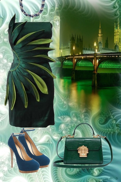 Cocktail dress in green