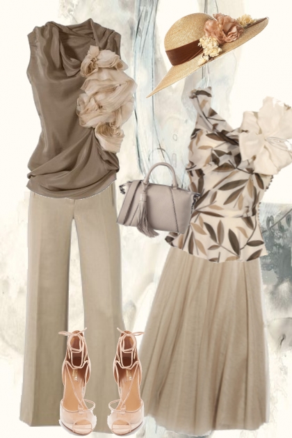 Tunics with silk flowers- Combinazione di moda