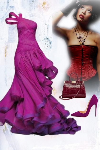 Purple cocktail dress