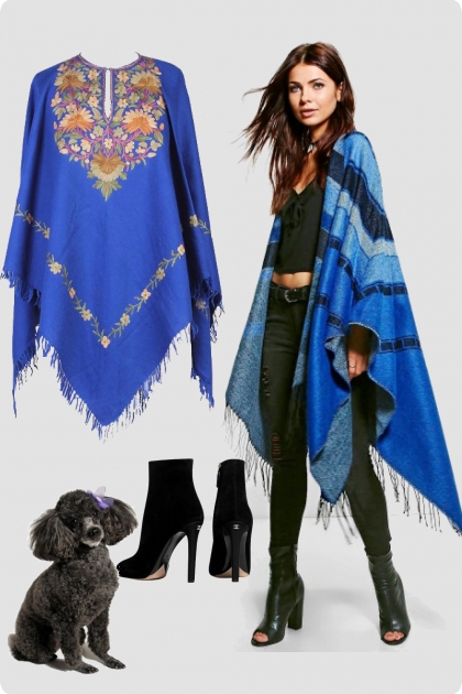 Blue poncho 2