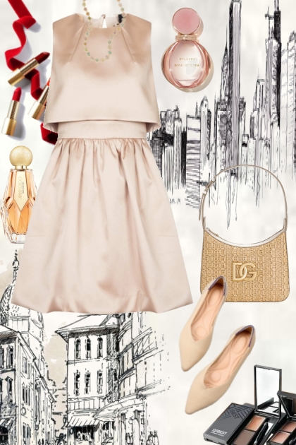 Summer outfit in beige