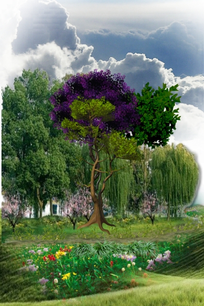 Green trees