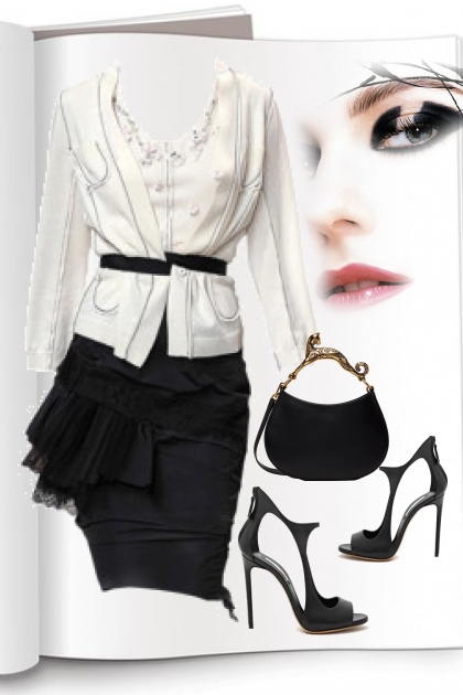 White top. black bottom