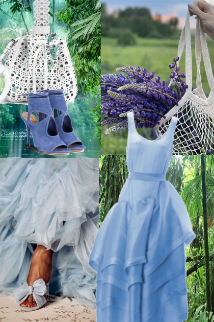 Flounces in light blue