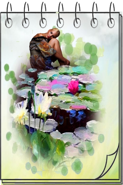 Girl by the pond