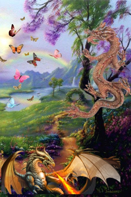 Rainbow dragonland- Combinazione di moda