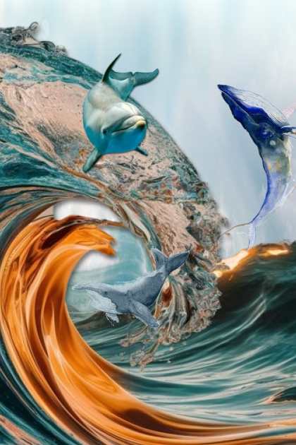 Playing dolphins 2