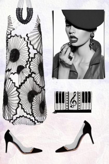 Lacy black and white