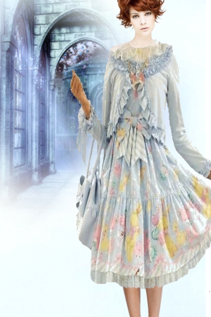 Vintage blue dress 2