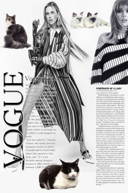 Vogue girls and cats
