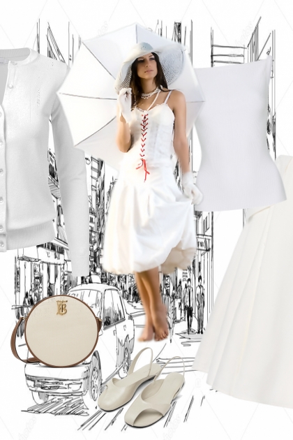 The woman in white