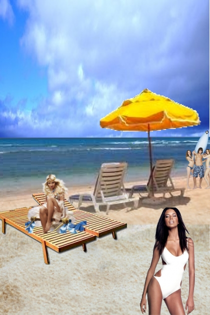 Sand beach, blue sea