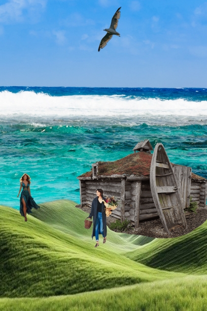 Hut by the sea