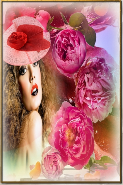 Dark pink roses