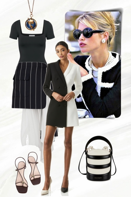 Black and white options- combinação de moda
