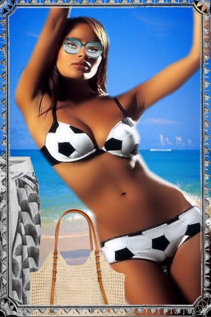 Sporty girl at the sea