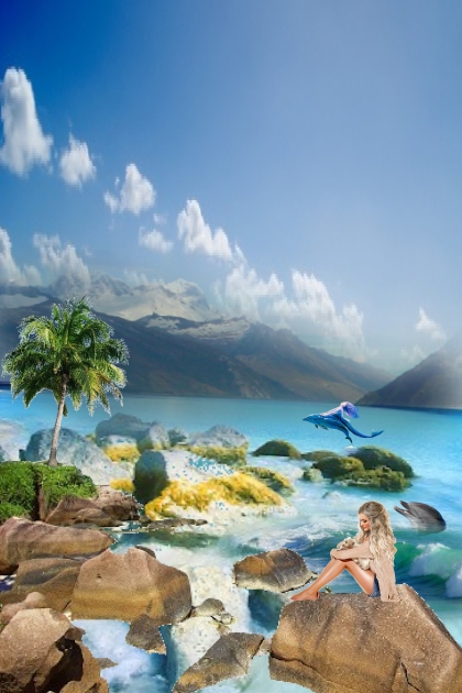 The sea and dolphins