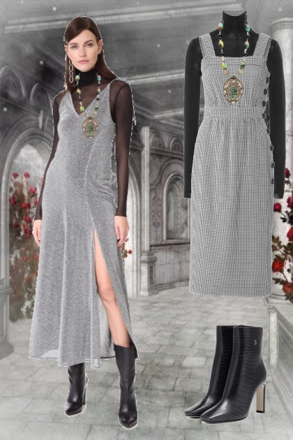 Sleeveless grey dress