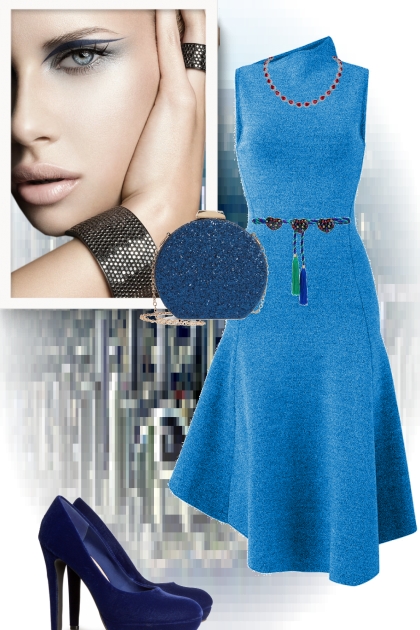 Blue cocktail dress 25