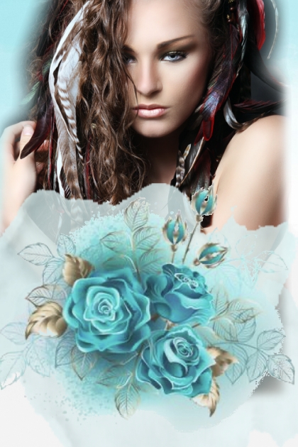 Turquoise roses 25