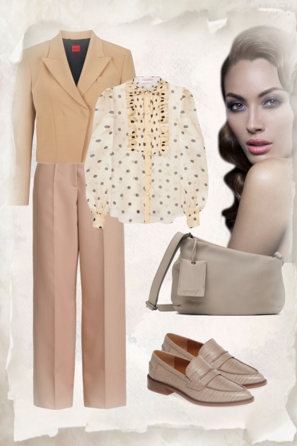 Formal suit in brown