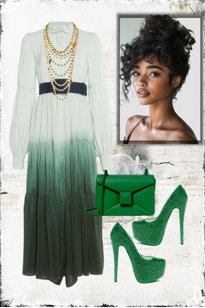 Tinted green dress