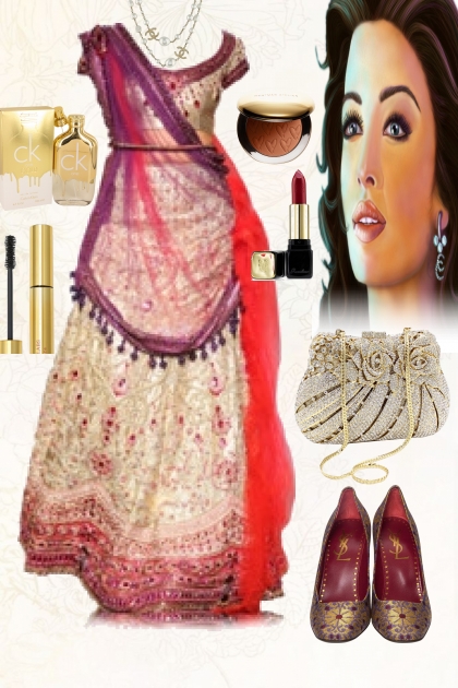 Evening dress with folk elements- Combinaciónde moda