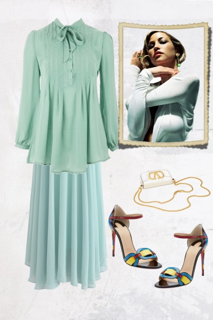 Mint green 4- Modna kombinacija