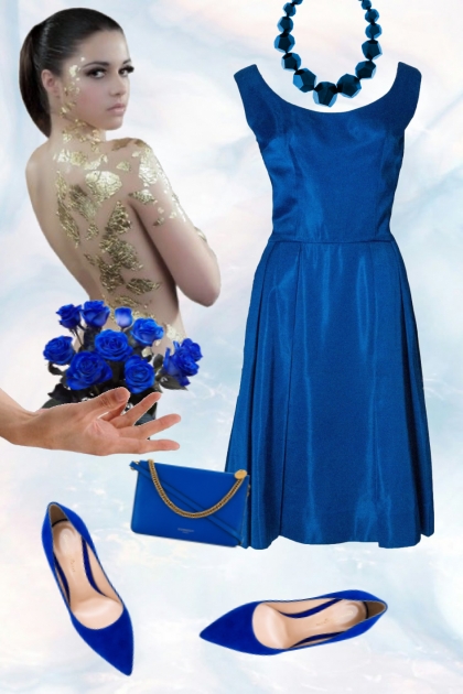 Blue cocktail dress 2025