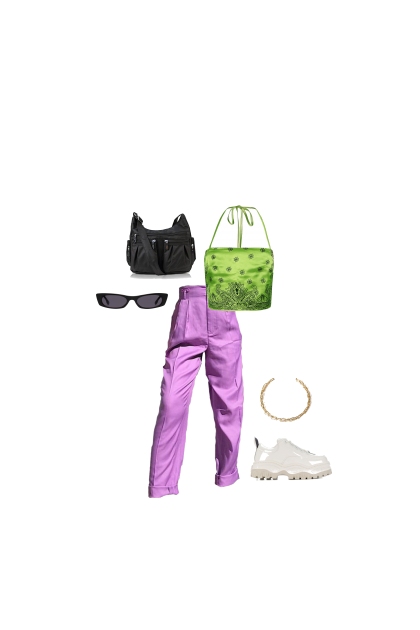 green&purple- Combinaciónde moda