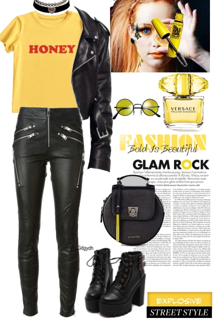 Joan Queens Black&yellow mood- Modekombination