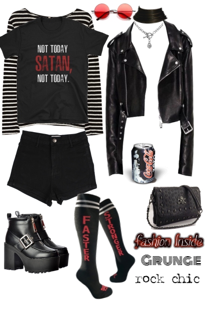 Joan Queens black&red grunge - combinação de moda