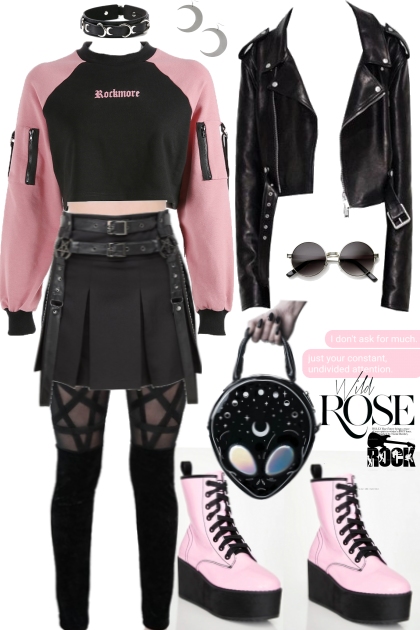 Joan Queens black&pink mood - Combinazione di moda
