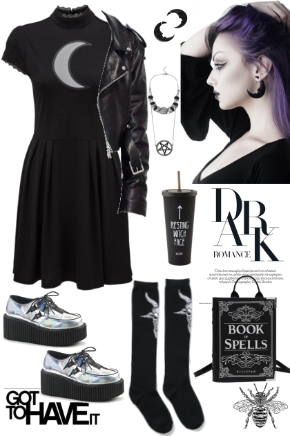 Joan Queens nu-goth mood- Combinazione di moda