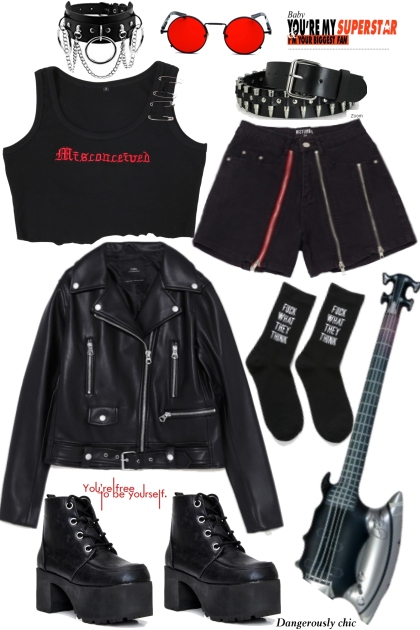 Grunge rock mood by JoanQueens- Fashion set